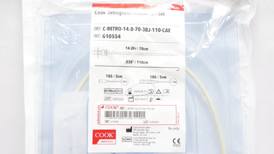 Cook Medical G10554 Retrograde Intubation Set 14.0 Fr x .038 inch x 18G (x)